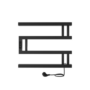 Изображение товара Полотенцесушитель электрический Indigo Muza 50/40 см, ширина 40 см, высота 50 см, подключение справа, цвет черный муар, DGM40-50BRRt