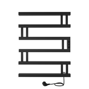 Изображение товара Полотенцесушитель электрический Indigo Muza 50/60 см, ширина 50 см, высота 60 см, подключение справа, цвет черный муар, DGM60-50BRRt