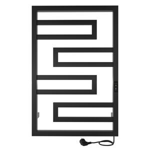 Изображение товара Полотенцесушитель электрический Indigo Flavio Slim 50/80 см, ширина 50 см, высота 80 см, универсальное подключение, цвет черный муар, DGFS80-50BRRt