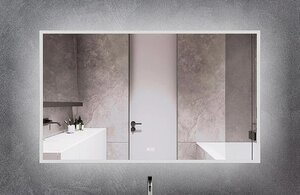 Изображение товара Зеркало Terminus Сицилия 80 x 120 см, ширина 120 см, высота 80 см, с LED подсветкой, сенсорный датчик, 4673735602618