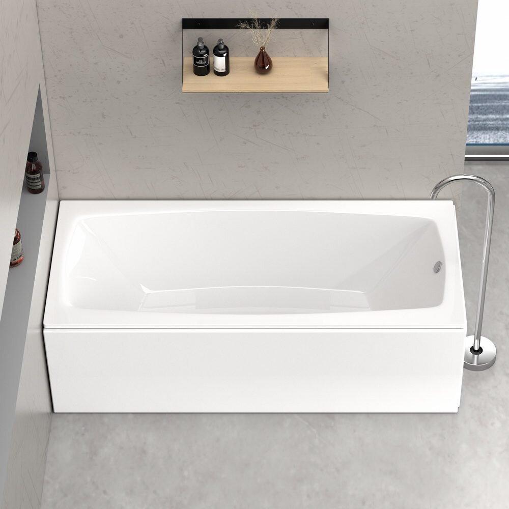 Изображение товара Ванна акриловая Black & White Swan 170x75 см с каркасом белая