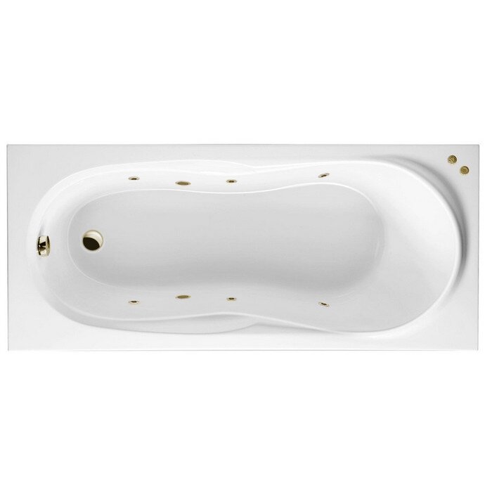 Изображение товара Гидромассажная ванна Excellent Sekwana Soft 170x75 см, белая и бронзовая, польского производства