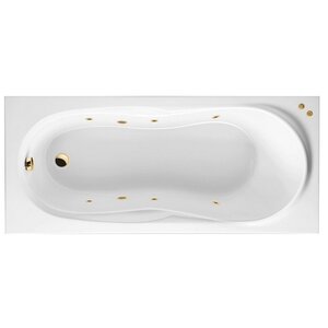 Изображение товара Ванна гидромассажная Excellent Sekwana Soft 170 x 75 см, белый/золото, WAEX.SEK17.SOFT.GL