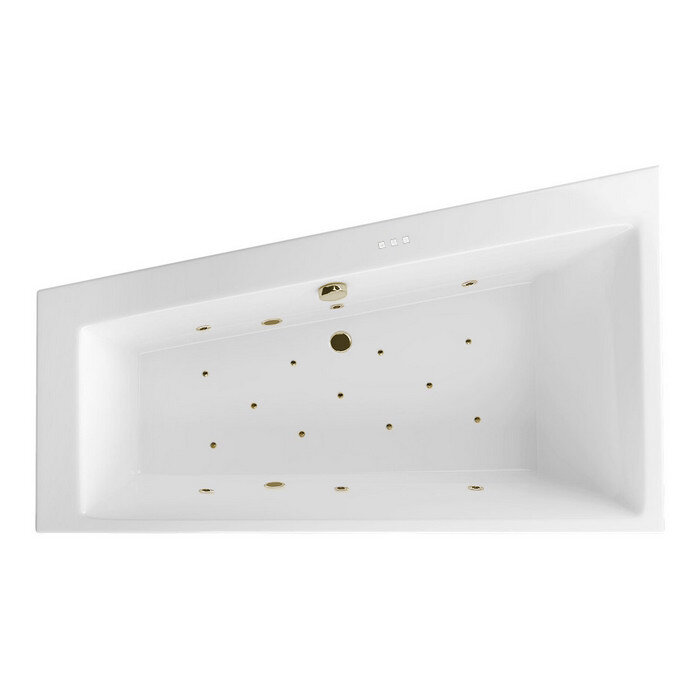 Изображение товара Ванна гидромассажная Excellent Sfera Relax 170 x 100 см, левая, белый/бронза, WAEX.SFL17.RELAX.BR