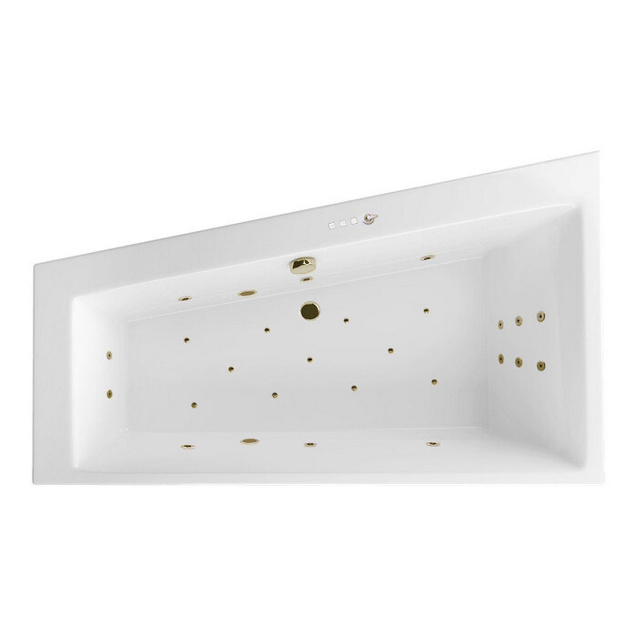 Изображение товара Ванна гидромассажная Excellent Sfera Ultra 170 x 100 см, левая, белый/бронза, WAEX.SFL17.ULTRA.BR