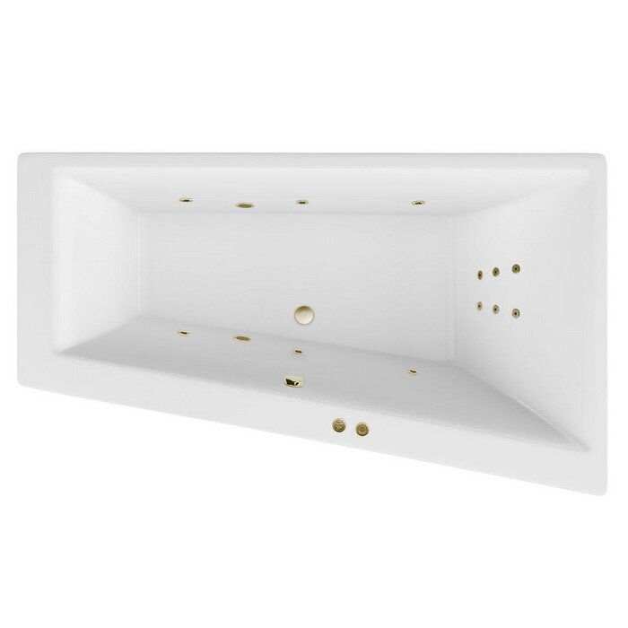 Изображение товара Ванна гидромассажная Excellent Sfera Line 170x100 правый белый бронза Изображение товара Ванна гидромассажная Excellent Sfera Line 170x100 правый белый бронза