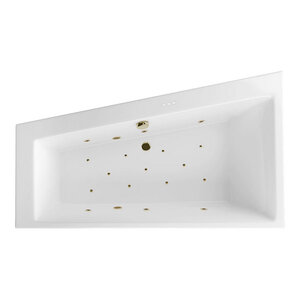 Изображение товара Ванна гидромассажная Excellent Sfera Slim Relax 170 x 100 см, левая, белый/бронза, WAEX.SFL17S.RELAX.BR