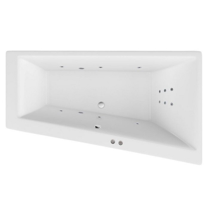 Изображение товара Ванна гидромассажная Excellent Sfera Slim Line 170x100 см правая белый/хром Изображение товара Ванна гидромассажная Excellent Sfera Slim Line 170x100 см правая белый/хром