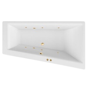 Изображение товара Ванна гидромассажная Excellent Sfera Slim Soft 170 x 100 см, правая, белый/золото, WAEX.SFP17S.SOFT.GL