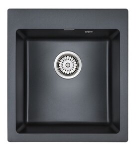 Изображение товара Мойка кухонная Paulmark Kante PM104651-BLM 46.5 см искусственный гранит черный металлик