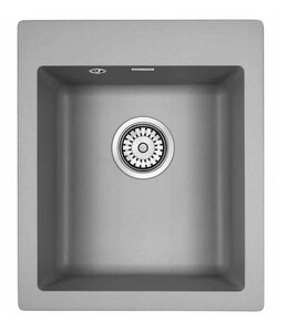 Изображение товара Кухонная мойка из искусственного гранита Paulmark Kante 41.5 см серый металлик