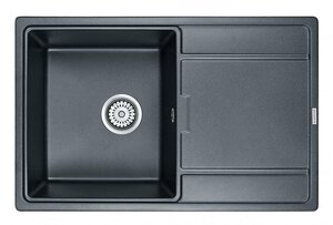 Изображение товара Кухонная мойка Paulmark Flugen PM217850-BLM, черный металлик, 78 см