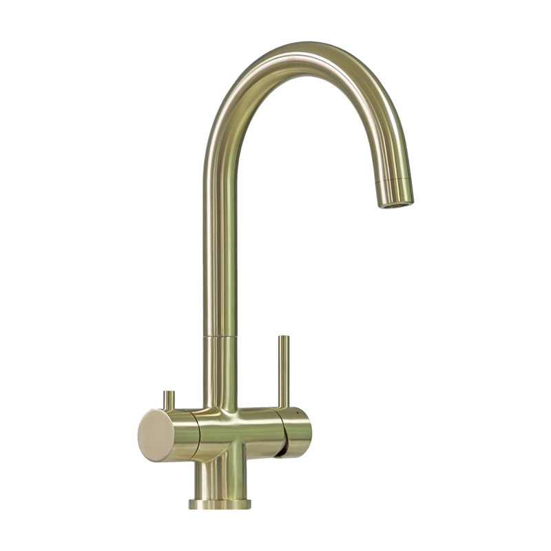 Изображение товара Смеситель для кухонной мойки Seaman Eco Venice SSN-1338-LG, с подключением к фильтру, Light Gold (светлое золото)