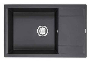 Изображение товара Кухонная моинка Paulmark Flugen PM317850-BL 78 см искусственный гранит черная