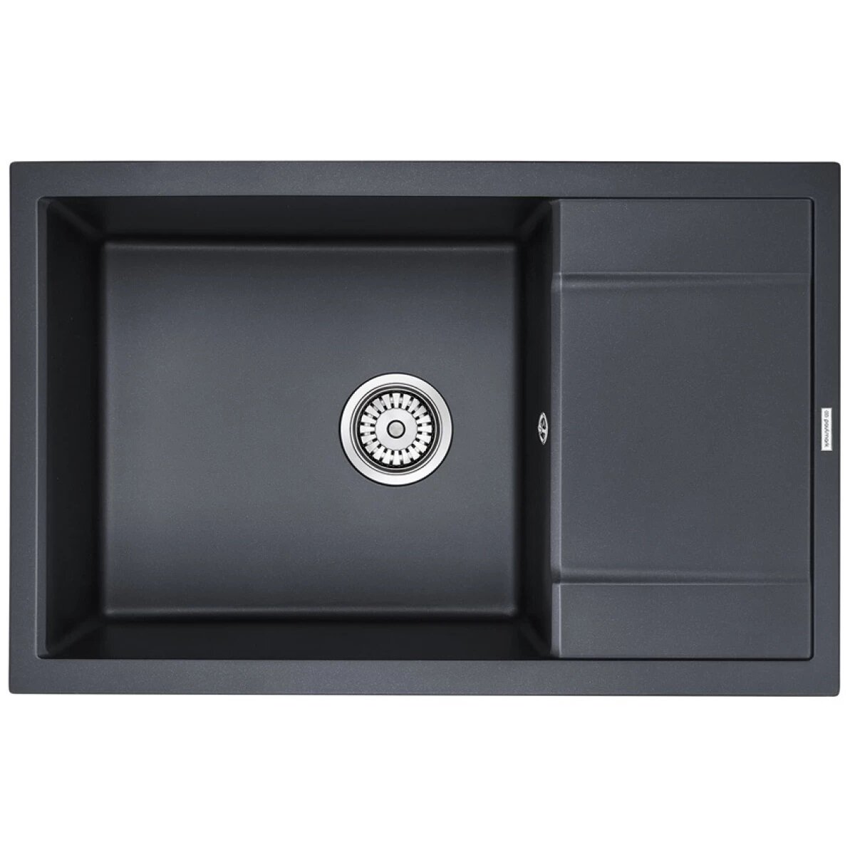 Изображение товара Кухонная мойка Paulmark Flugen PM317850-BLM, 78 см, черный металлик Изображение товара Кухонная мойка Paulmark Flugen PM317850-BLM, 78 см, черный металлик