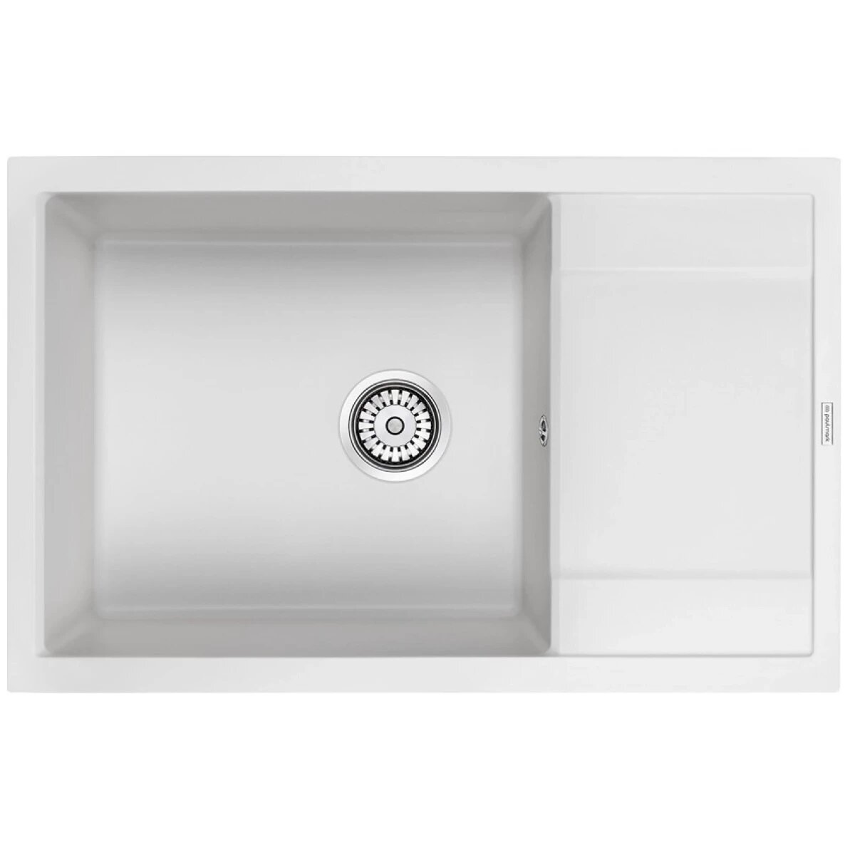 Изображение товара Мойка кухонная Paulmark Flugen PM317850-WH, 78 см, кварцевая, цвет белый Изображение товара Мойка кухонная Paulmark Flugen PM317850-WH, 78 см, кварцевая, цвет белый
