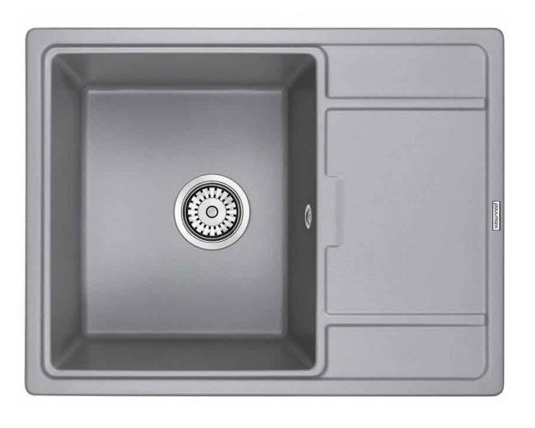 Изображение товара Мойка кухонная Paulmark Flugen PM216550-GRM, 65 см, кварцевая, серый металлик Изображение товара Мойка кухонная Paulmark Flugen PM216550-GRM, 65 см, кварцевая, серый металлик