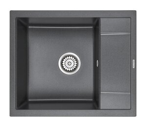 Изображение товара Мойка кухонная Paulmark Flugen PM216050-DG, 60 см, кварцевая, графит