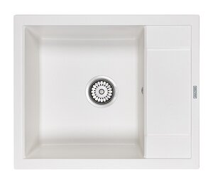 Изображение товара Мойка кухонная Paulmark Optimum PM216050-WH 60 см искусственный гранит белая