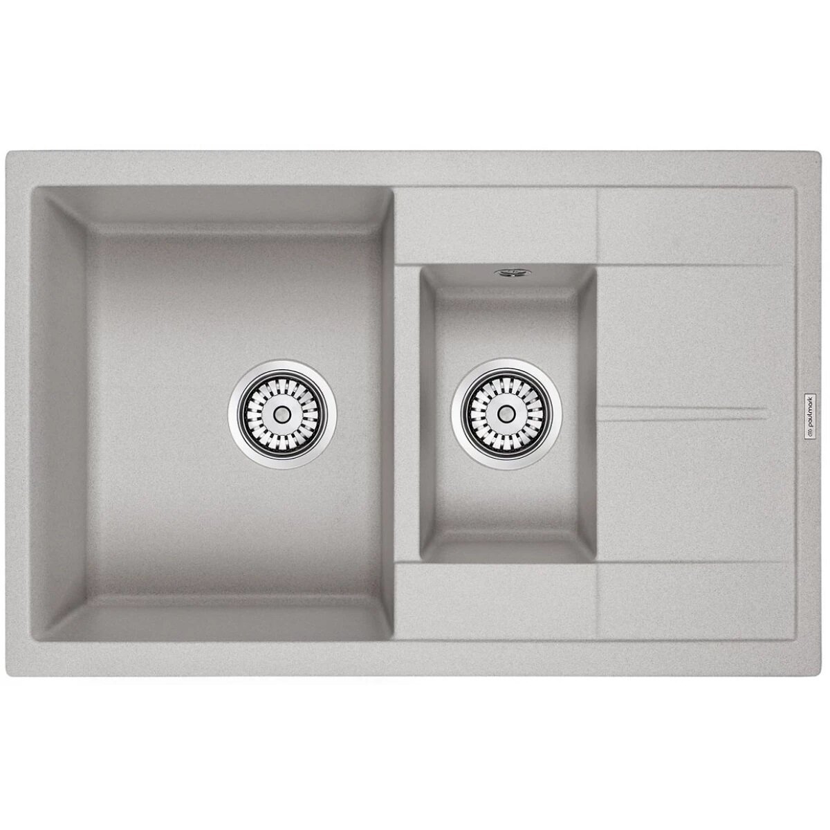 Изображение товара Мойка кухонная Paulmark Flugen PM237850-GR, 77.5 см, кварцевая, цвет серый Изображение товара Мойка кухонная Paulmark Flugen PM237850-GR, 77.5 см, кварцевая, цвет серый