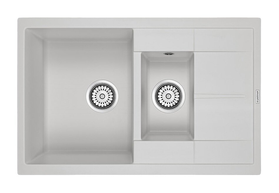 Изображение товара Кухонная мойка Paulmark Feste PM237850-WH 77.5 см искусственный гранит белая