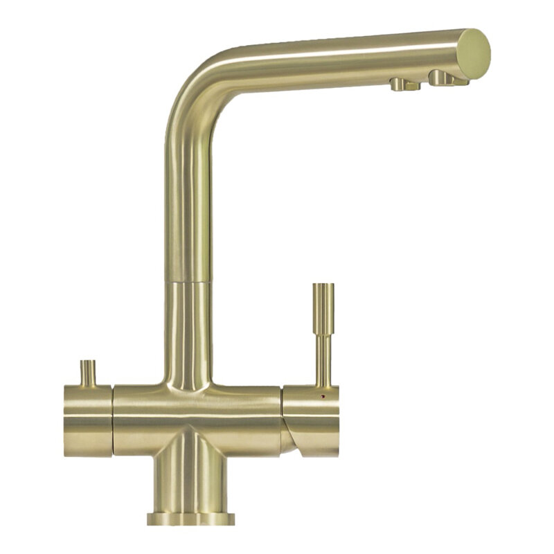 Изображение товара Смеситель Seaman SSN-1068-LG для кухонной мойки с подключением к фильтру, Light Gold