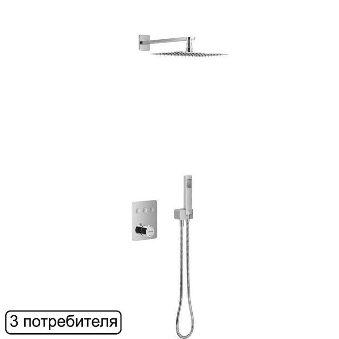 Изображение товара Душевая система Excellent Krotos AREX.SET.8046CR термостатическая, встроенная, хром