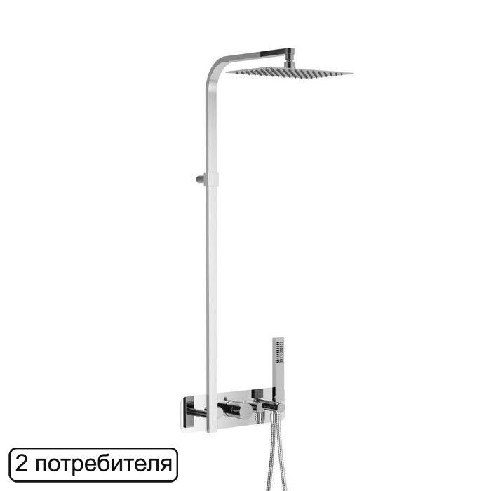 Изображение товара Душевая система Excellent Rain Krotos AREX.8081CR термостатическая встроенная хром