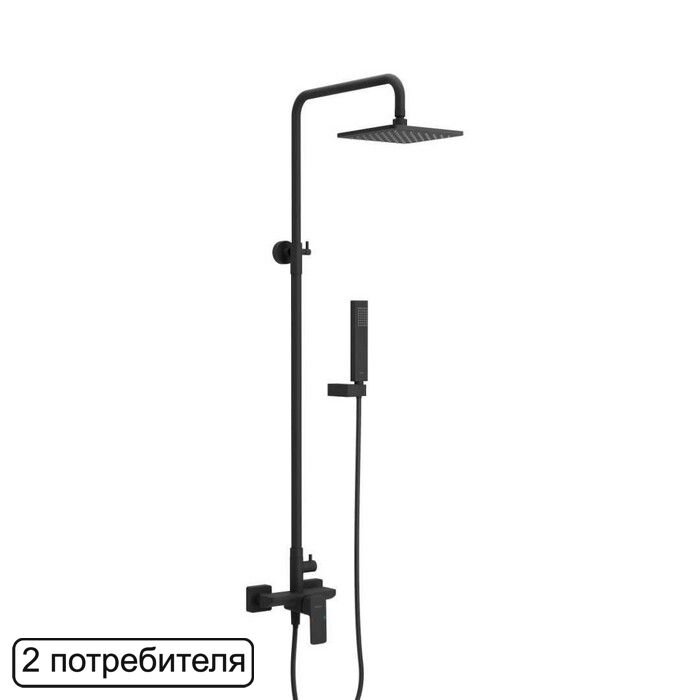 Изображение товара Душевая система Excellent Rain Keria AREX.2081BL, черный матовый Изображение товара Душевая система Excellent Rain Keria AREX.2081BL, черный матовый