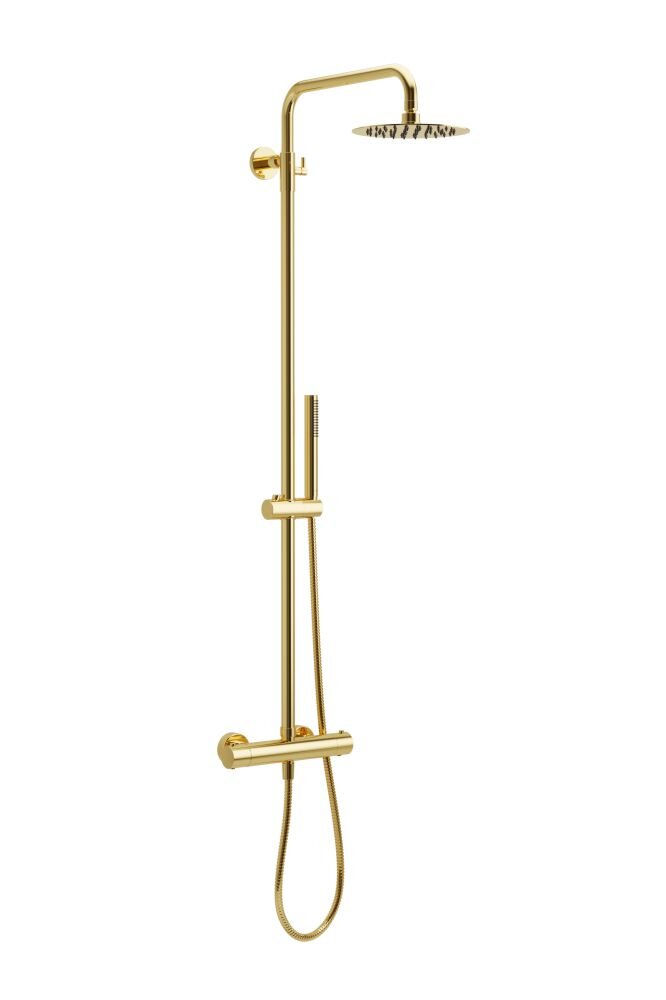 Изображение товара Душевая система Excellent Rain Termo ARAC.SY.107GL с термостатом и золотым покрытием Изображение товара Душевая система Excellent Rain Termo ARAC.SY.107GL с термостатом и золотым покрытием