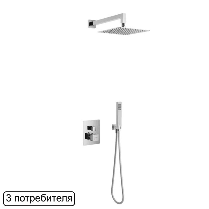 Изображение товара Душевая система Excellent Keria AREX.SET.2048CR, встраиваемая, хром, термостатическая