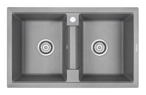 Изображение товара Кухонная мойка Paulmark Tandem PM238150-GRM из искусственного гранита, 81 см