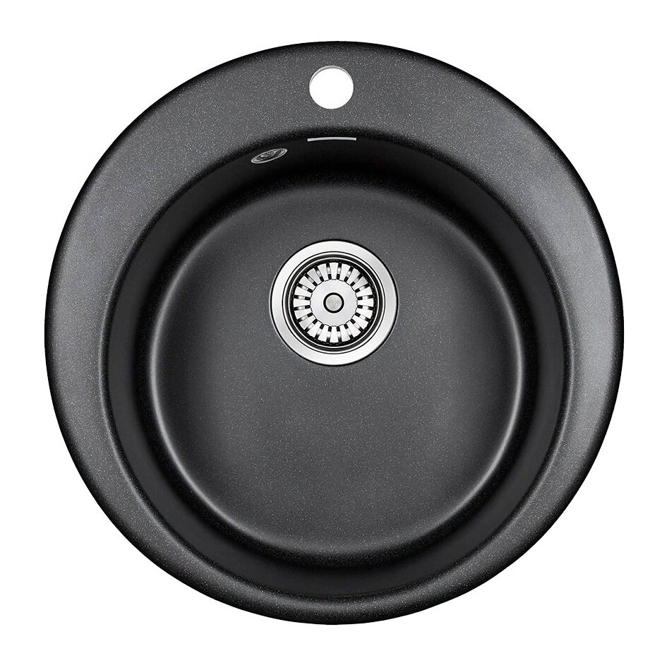 Изображение товара Мойка кухонная Paulmark Gelegen PM404800-BL, 48 см, кварцевая, черный Изображение товара Мойка кухонная Paulmark Gelegen PM404800-BL, 48 см, кварцевая, черный