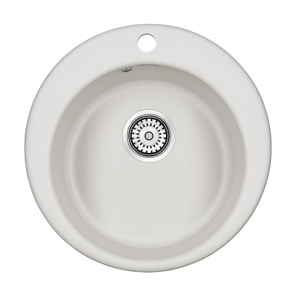 Изображение товара Мойка кухонная Paulmark Gelegen PM404800-WH, 48 см, кварцевая, белый Изображение товара Мойка кухонная Paulmark Gelegen PM404800-WH, 48 см, кварцевая, белый