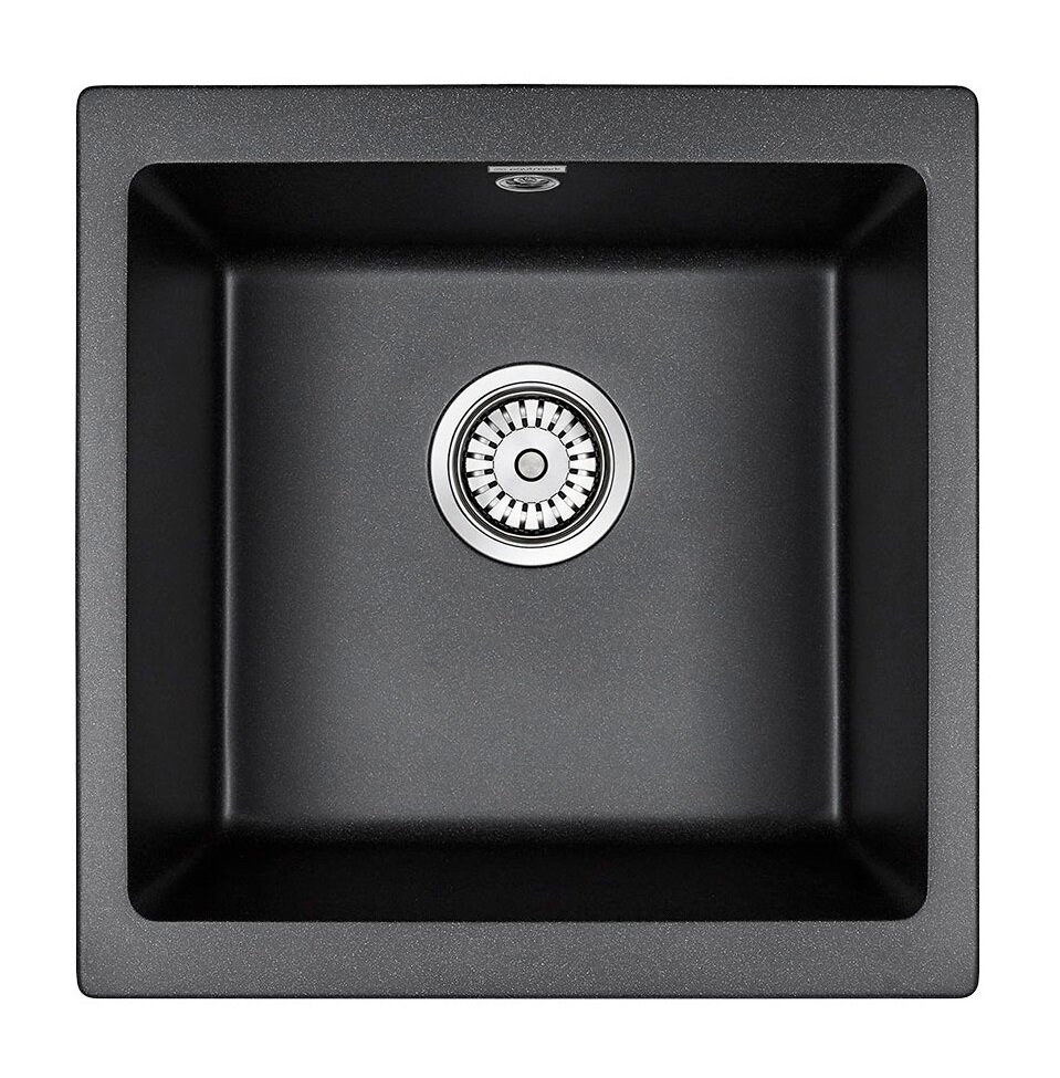 Изображение товара Кухонная мойка Paulmark Gera PM104546-BLM 45 см искусственный гранит черный металлик