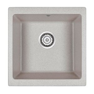 Изображение товара Мойка кухонная Paulmark Gera PM104546-GR, 45 см, кварцевая, серый