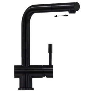 Изображение товара Смеситель для кухонной мойки Seaman Eco Venice SSN-0912P-DG, с выдвижным изливом, Dark Gun (темная оружейная сталь)