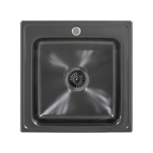 Изображение товара Мойка кухонная Seaman Eco Wien SWT-5050-GL.A, 50 х 50 х 18 см, Gun Light (светлая оружейная сталь)