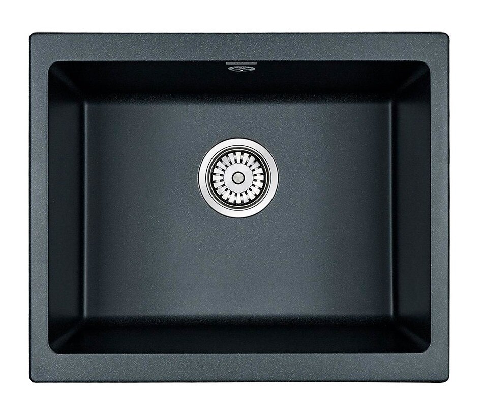 Изображение товара Мойка кухонная Paulmark Gera PM205546-BLM 55 см кварцевая черный металлик