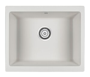 Изображение товара Мойка кухонная Paulmark Gera PM205546-WH, 55 см, кварцевая, белый