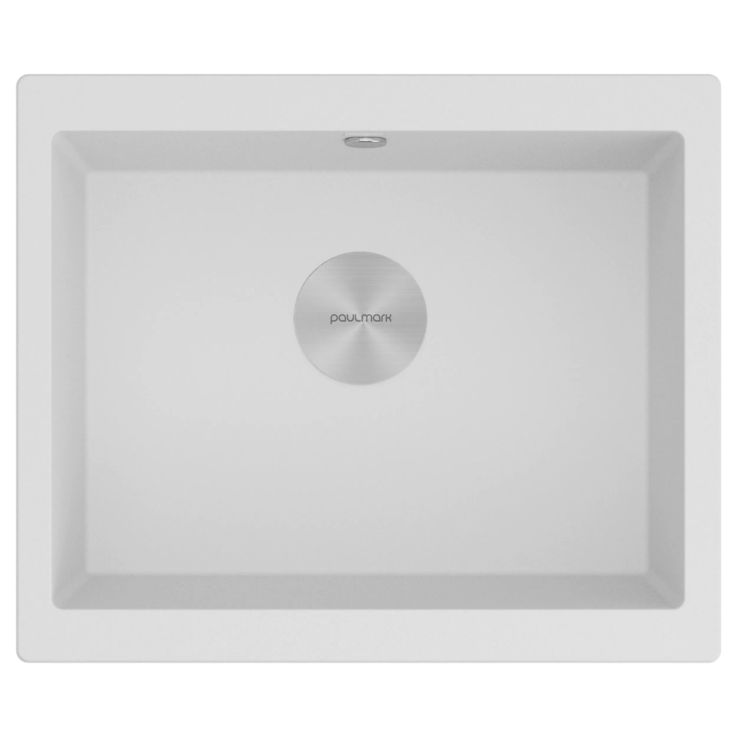 Изображение товара Мойка кухонная Paulmark Gera 60, PM205546-WH, 55 см, кварцевая, цвет белый