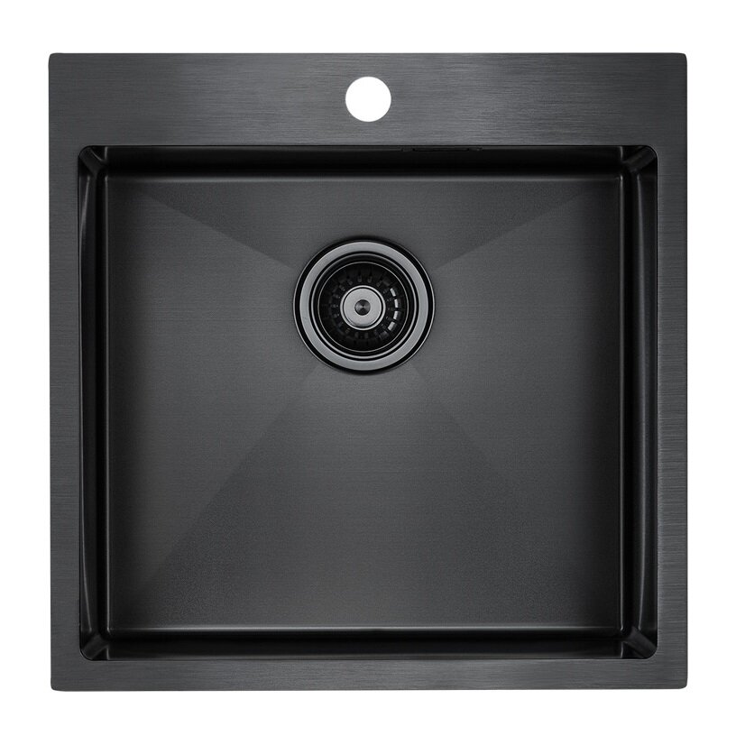 Изображение товара Кухонная мойка Paulmark Velten PM905151-GM 51 см вороненая сталь Германия