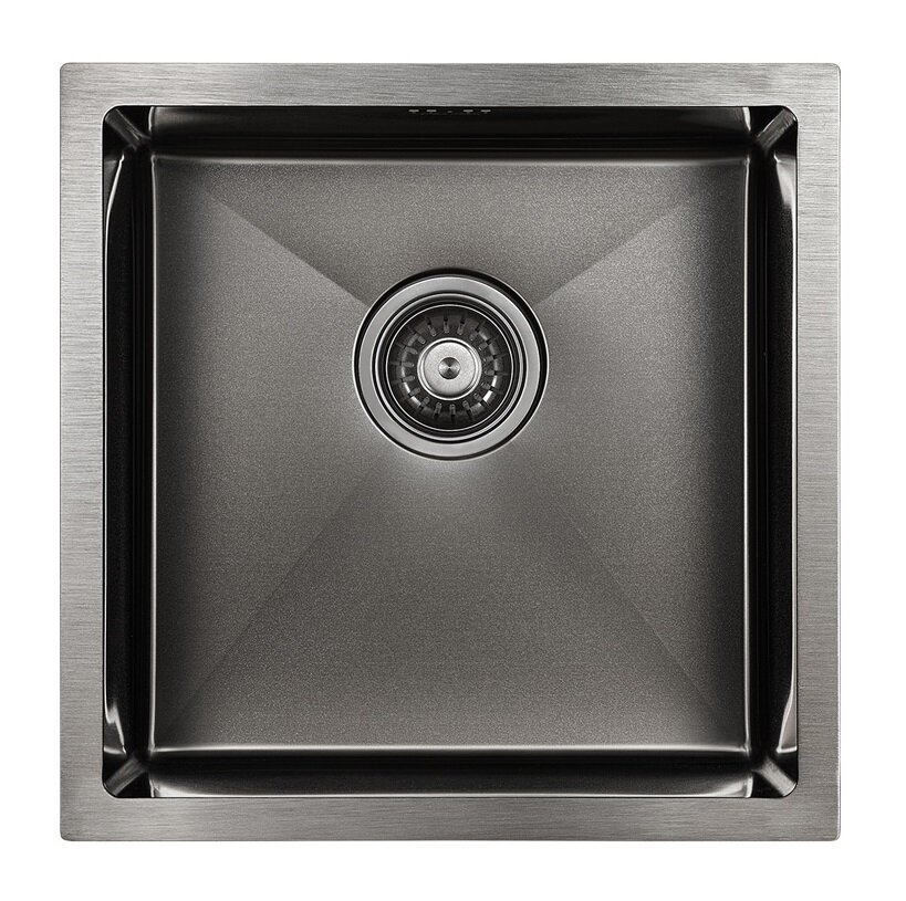 Изображение товара Мойка кухонная Paulmark Gerberg PM254444-GM, 44 см, вороненая сталь