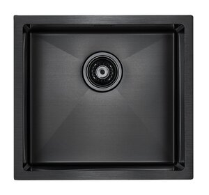 Изображение товара Мойка кухонная Paulmark Aller PM804844-GM, 48 см, вороненая сталь