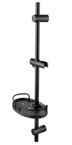 Изображение товара Стойка для душа с мыльницей Lemark 679 мм, черный, блистер, LM3775BL