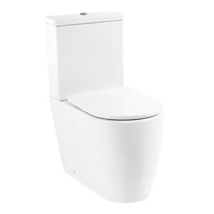 Изображение товара Напольный унитаз BelBagno Marino BB105CPR/BB105T/BB2031SC, безободковый, крышка тонкая Soft Close, белый
