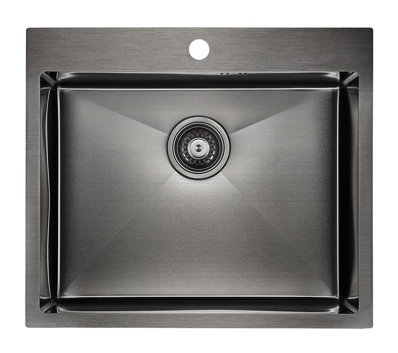 Изображение товара Кухонная мойка Paulmark Brim PM215951-GM из нержавеющей стали 59 см с покрытием PVD