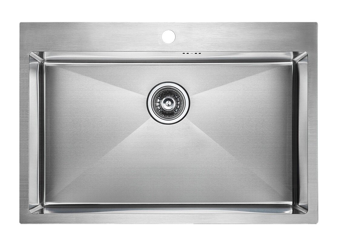 Изображение товара Мойка Paulmark Kroner PM217551-BS 75 см брашированная нержавеющая сталь Изображение товара Мойка Paulmark Kroner PM217551-BS 75 см брашированная нержавеющая сталь