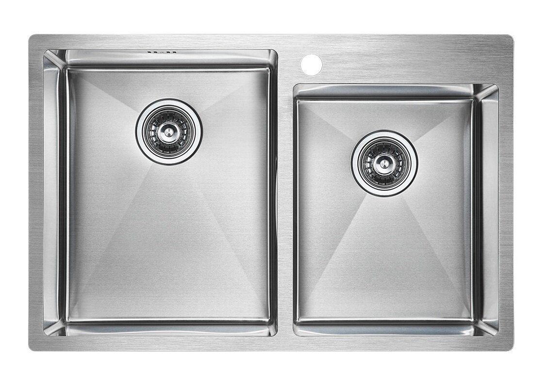 Изображение товара Кухонная мойка Paulmark Helfer PM237851-BS из нержавеющей стали 78 см