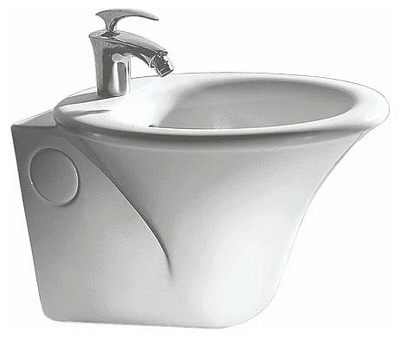 Изображение товара Подвесное биде Hatria Sculture Y0BF01 из фарфора белое стильное и надежное